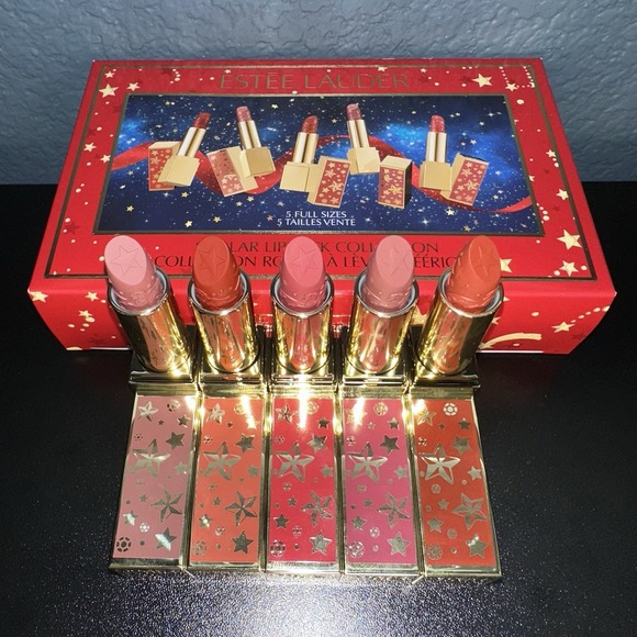 ESTÉE LAUDER 5-Pc. Stellar Lipstick Holiday Set Limited Edition $180 Value - Picture 3 of 4